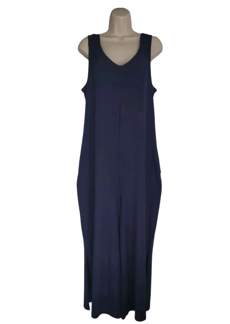 CUDDL DUDS Women's COMFY Regular Wide Split Leg Flexwear Resort Jumpsuit sz L